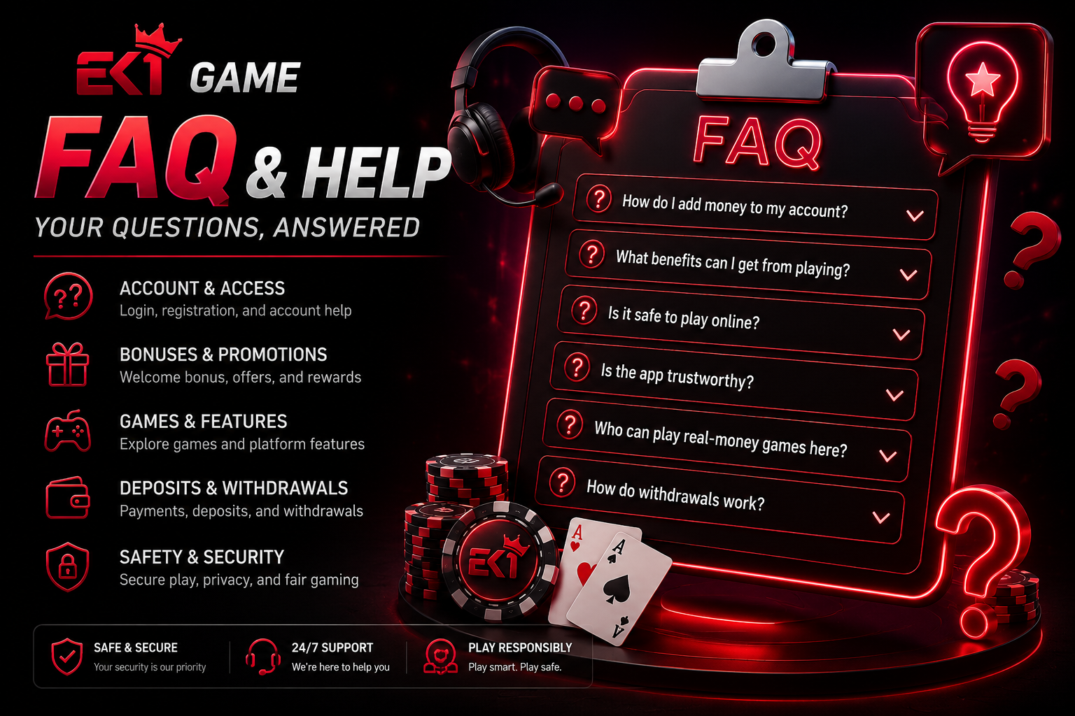 Ek1Game FAQ Ek1Game FAQ and help guide