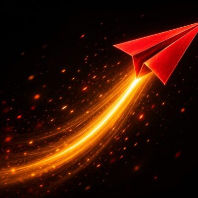 Aviator crash game thumbnail — red plane multiplier rising