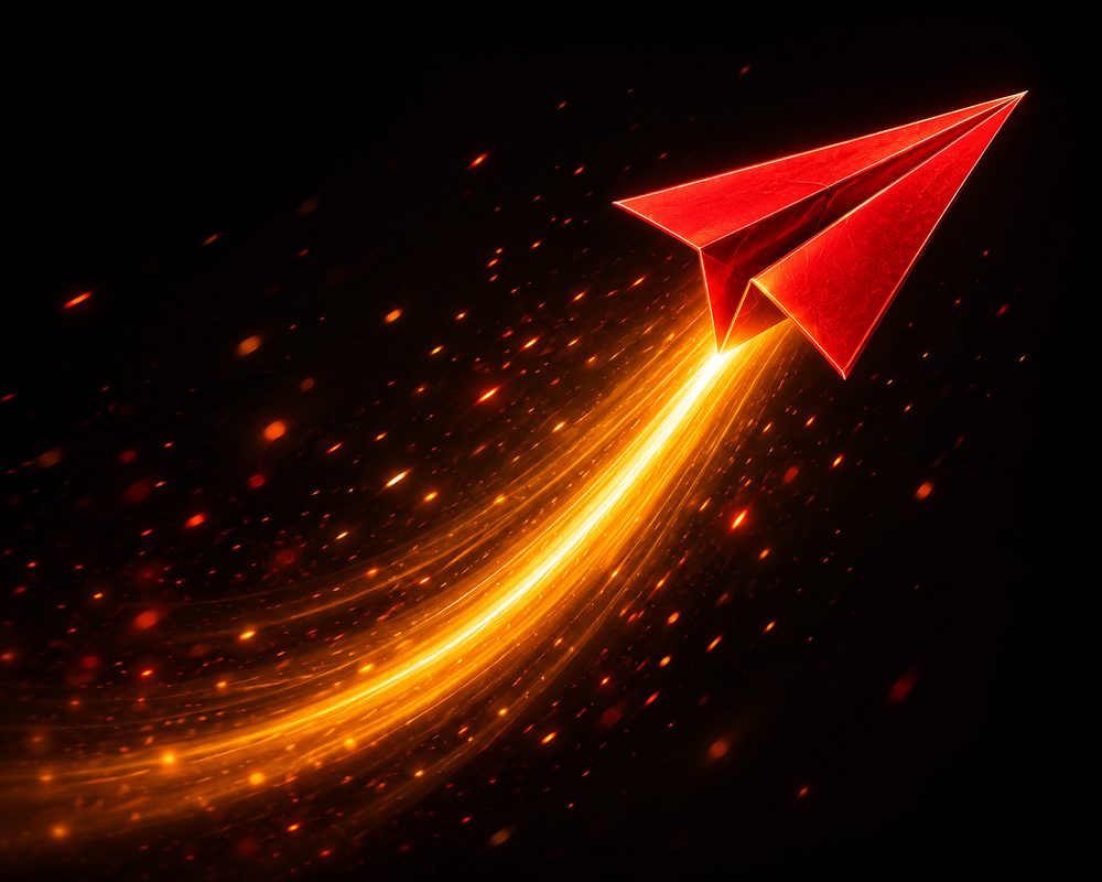 Aviator crash game thumbnail — red plane multiplier rising