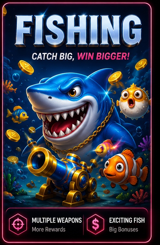 Fishing arcade game — catch fish to win real-money prizes